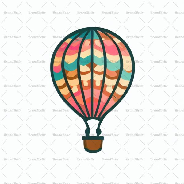 Verspielter Heißluftballon